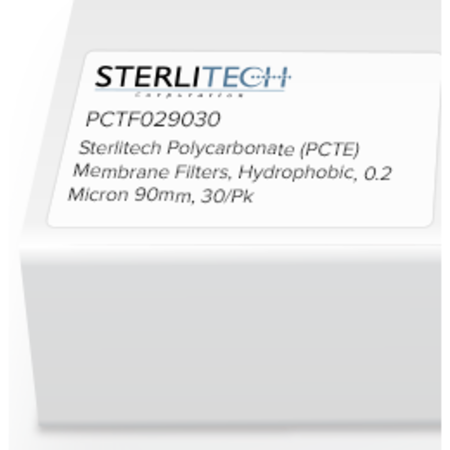 STERLITECH PCTE Membrane Filters, PVP-Free, 0.2um, 90mm, PK30 PCTF029030